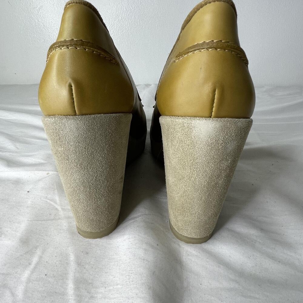A.P.C. Shoes Womens Size 8 Beige 41 Wedge Loafers Suede Leather Rue Madame Paris - Picture 4 of 7